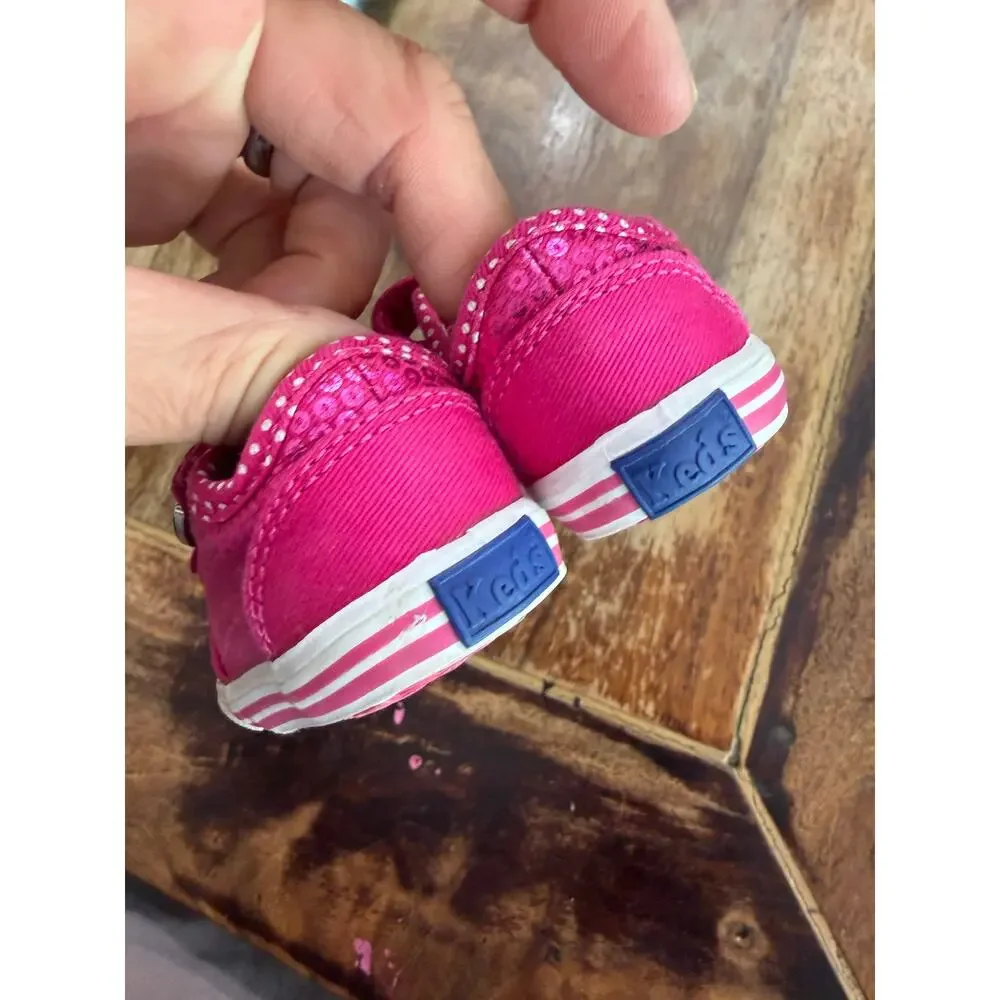 Keds Sneakers Hello Kitty Mimmy HL Glittery-Kitty Crib Pink White Size 1M